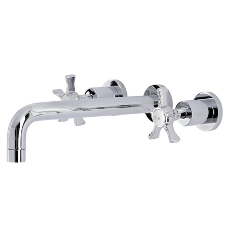 Kingston Brass KS8021NX Two-Handle Wall Mount Tub Faucet, Polished Chrome KS8021NX